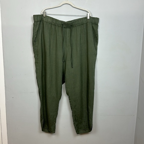 Caslon 100% Linen Pull on Style Tulip Hem Pants Sz 3X - Picture 4 of 11